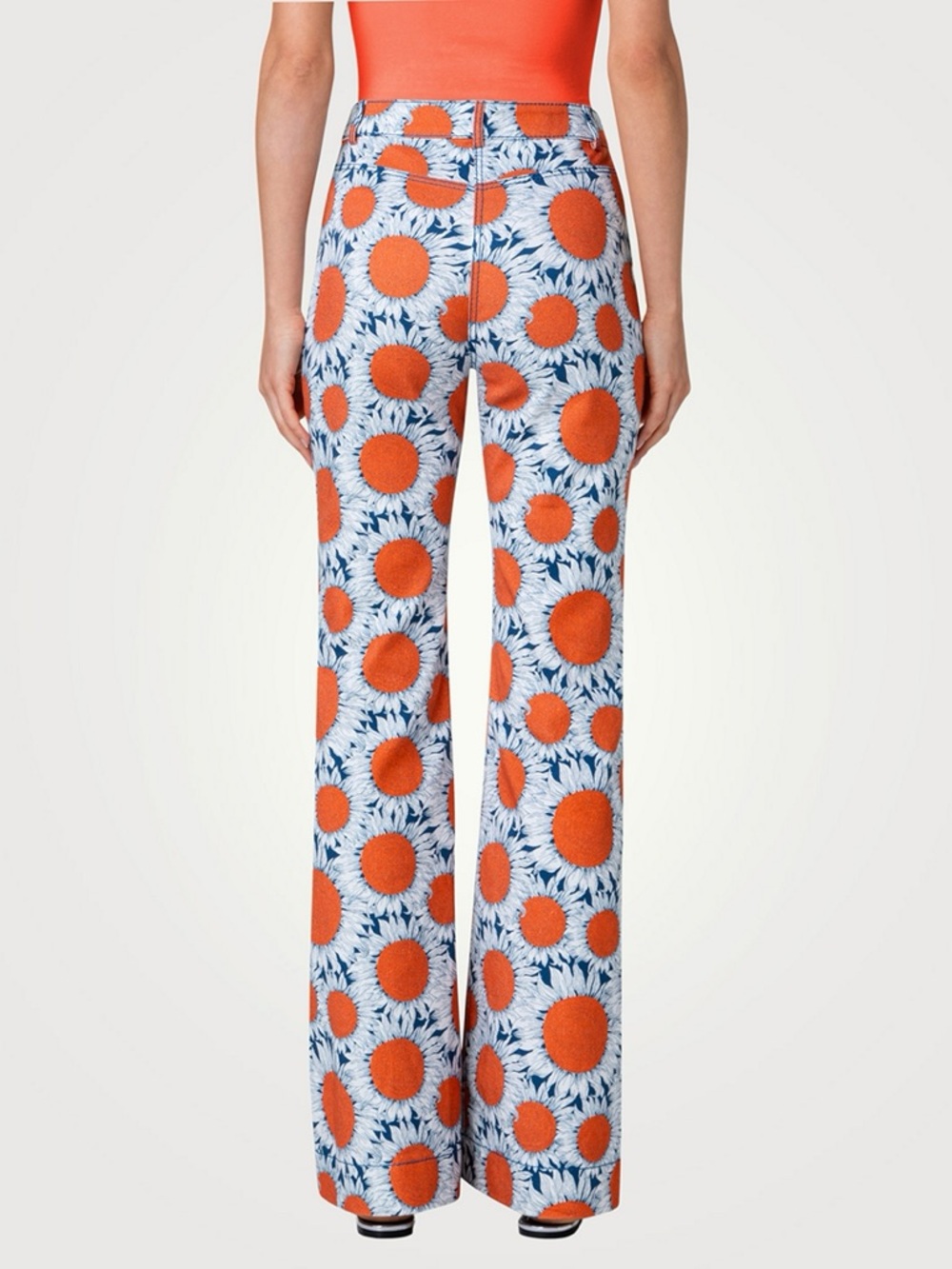 AKRIS Women’s Size 4 Country Flared Jeans In Sunshine Print - Picture 5 of 7